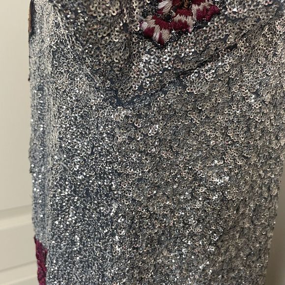 RARE ASO Alexis in Schitt’s Creek Zara Sequin Size Medium Embroidered Dress TV - Picture 6 of 16